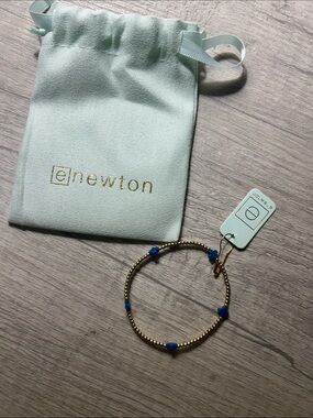 enewton signature small cross gold bracelet cobalt